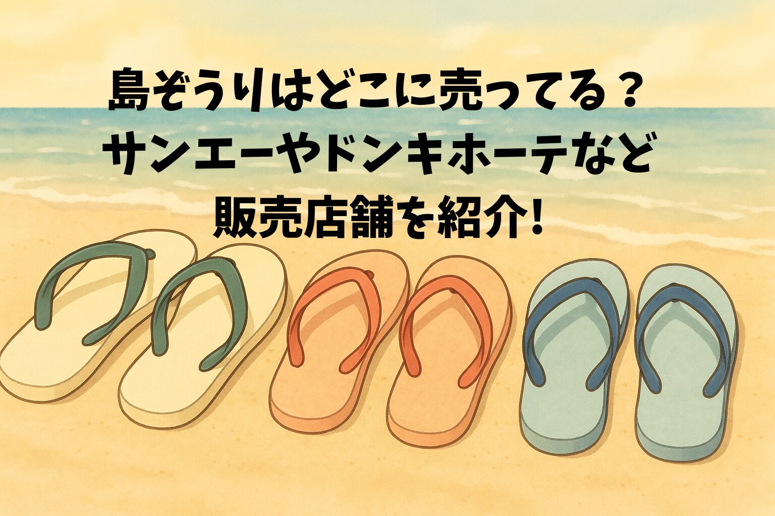 島ぞうりはどこに売ってる？サンエーやドンキホーテなど販売店舗を紹介！